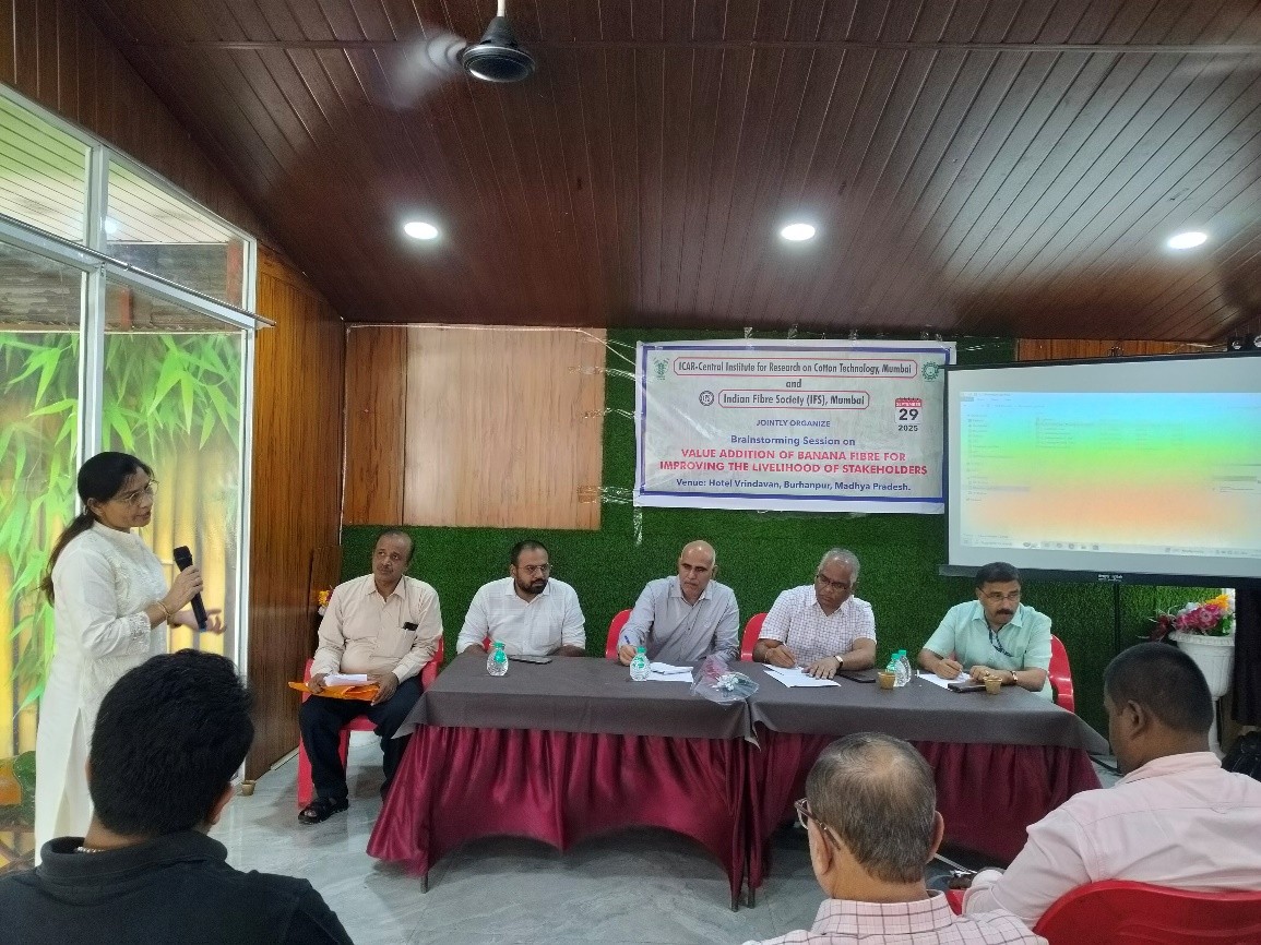 Brainstorming Session on Value Addition of Banana Fibre at Burhanpur on 29.09.2025